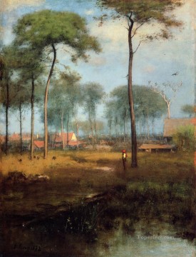 Temprano en la mañana paisaje de Tarpon Springs tonalista George Inness brook Pinturas al óleo